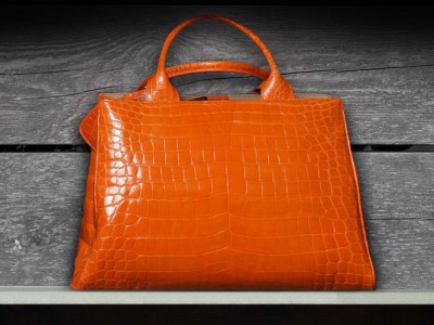 Made in Nile crocodile, the Protea model is available at the Donna Elissa showroom, in the heart of Milan. Size: 45x31x19 (L x H x D)
